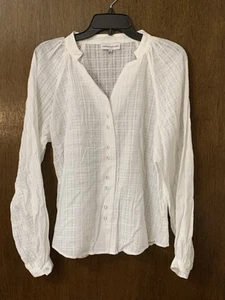 Gibson Latimer Womens New $69 Lightweight Shirt Blouse Top Medium 8 10 White - Picture 1 of 17