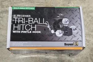 BUYERS PRODUCTS 1802279 Tri Ball Mount w/ Pintle Hook 2" Ball Shank Dia - Picture 1 of 4