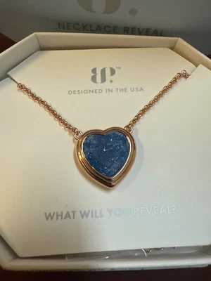 Bomb Party “To Tremble In Happiness” Necklace Aqua IC On RG NK28531 NIB - Image 1 of 2