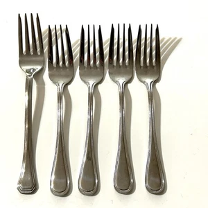 Juego de 5 horquillas de acero inoxidable 18/10 World 1 borde cuadrado 4 círculos - Imagen 1 de 10