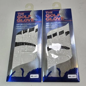 Golf Gloves X 2 Packs 100% Cabretta Leather Superb Soft Feel Grip ML Left Hand - Picture 1 of 5