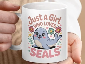 Taza Seal Lover, Just A Girl Who Loves Seals, Linda Taza Seal, Regalo para Amante de los Animales - Imagen 1 de 9