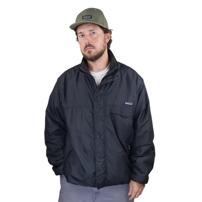 Vtg 90s Patagonia Deep Pile Reversible Glissade Jacket Mens XL Black Gray Fleece - Image 1 of 4