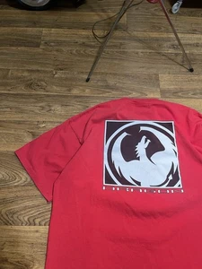 VTG Dragon Alliance 2001 Short Sleeve Red T Shirt Size XL Double Sided Skate - Picture 1 of 12