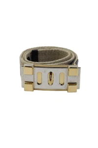 Dolce & Gabbana Womens Medium Width Buckle Belt Brown Canvas Size 36 - Picture 1 of 4