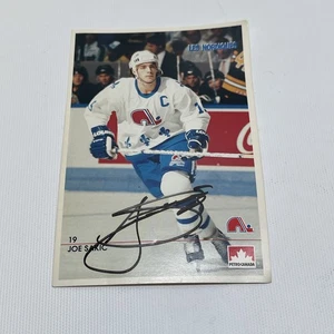 1990 Joe Sakic Autographed Quebec Nordiques Petro Canada Postcard hockey - Foto 1 di 8