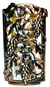 Neu Kupfer Weinrebe Schild Wandblume Stecker in Bath & Body Works Trauben unbeleuchtet - Bild 1 von 8