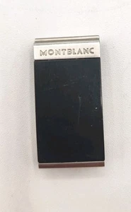 Montblanc Small Money Clip Stainless And Black Rubber - Picture 1 of 6