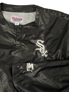 Vintage 90s Chicago White Sox Starter Diamond Collection Sz XL Jacket Pullover - Picture 1 of 8