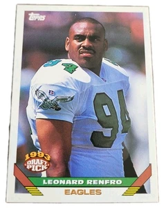 Tarjeta de fútbol americano 1993 Topps Leonard Renfro novato #507 Philadelphia Eagles (Q1 - Imagen 1 de 2