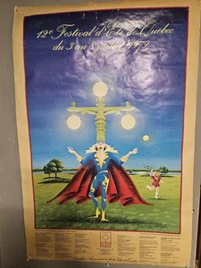 Vintage 1979 Festival D’ete De Quebec Music Festival Poster Rare - Afbeelding 1 van 5