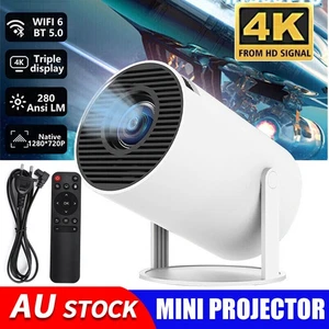 10000 Lumen LED 4K Projector 1080p Mini Home Theater WiFi Bluetooth Android HDMI - Picture 1 of 19