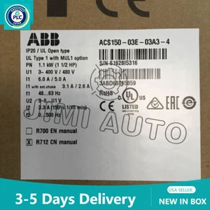 Convertidor de frecuencia ACS150-03E-03A3-4 ABB 1,1 KW nuevo en caja IVA gratuito de EE. UU. - Imagen 1 de 7