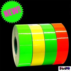 Ruban Adhésif Fluorescent Fluo 25 Mm X 5 Mètres En 4 Couleurs Au Choix - Imagen 1 de 1