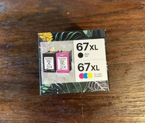 67XL 2er-Pack Tintenpatronen mit hoher Reichweite - Schwarz/Dreifarbig (3YP31BN) - Bild 1 von 2