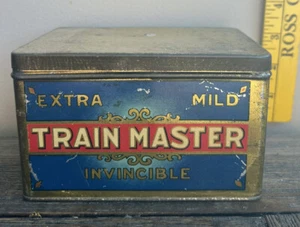 RARE Vintage Southern Tobacco Tin Train Master, rectangular cigar tin - Picture 1 of 7