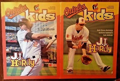 Lot of 2 Orioles Kids magazines J.J. Hardy Baltimore Gold Glove 2012 2013 Cover