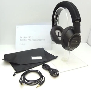 POLY BackBeat PRO 2 Bluetooth Headphones BLACK with 3.5mm to 3.5mm Audio Cable - Picture 1 of 2