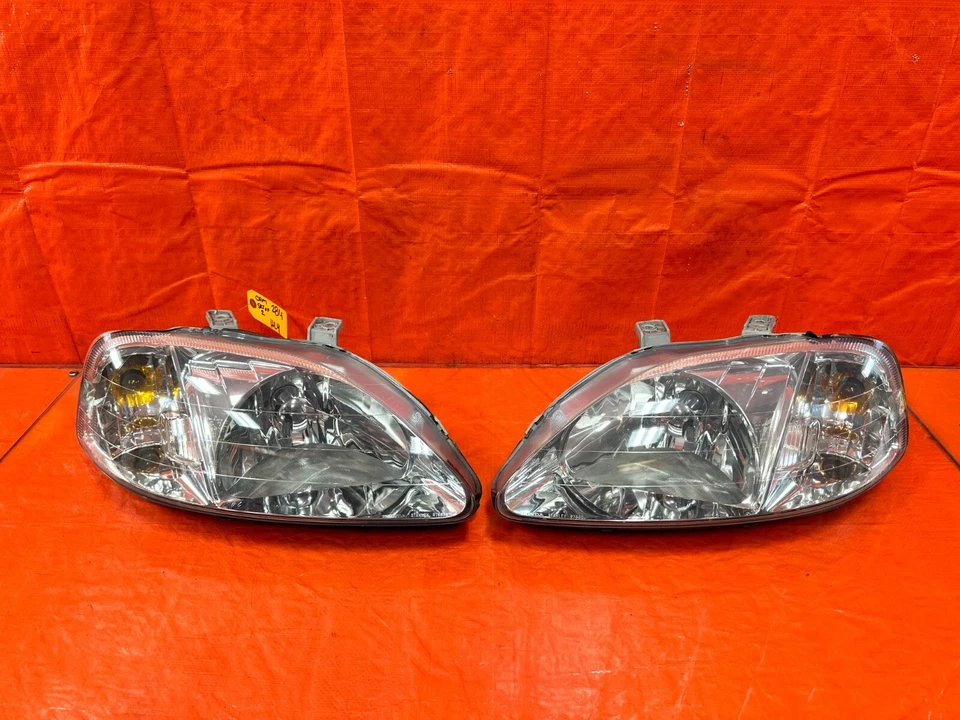 99-00 HONDA CIVIC - GENUINE FACTORY OEM STANLEY - HEADLIGHTS HEADLAMPS #284 - Image 1 of 4