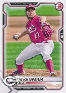 2021 Bowman #9 TREVOR BAUER - Cincinnati Reds