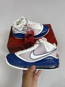 Nike Lebron VII 7 QS “Dodger”  White Rush Blue DJ5158-100 Men's 7.5 Women’s 9 - Picture 1 of 5