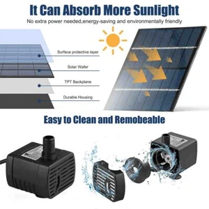 1.2W Solar Pump,DIY Solar Fountain for Bird Bath, Garden Decoration, Bird Feeder - Picture 1 of 10