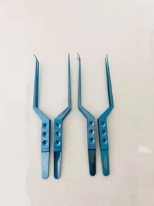 Bayonet Micro Forceps 210mm 4Pcs set / German Stainless Steel Top Best Quality - Picture 1 of 4