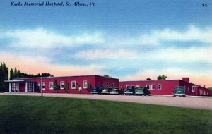 St. Albans Vermont Kerbs Memorial Hospital Postcard - Picture 1 of 2
