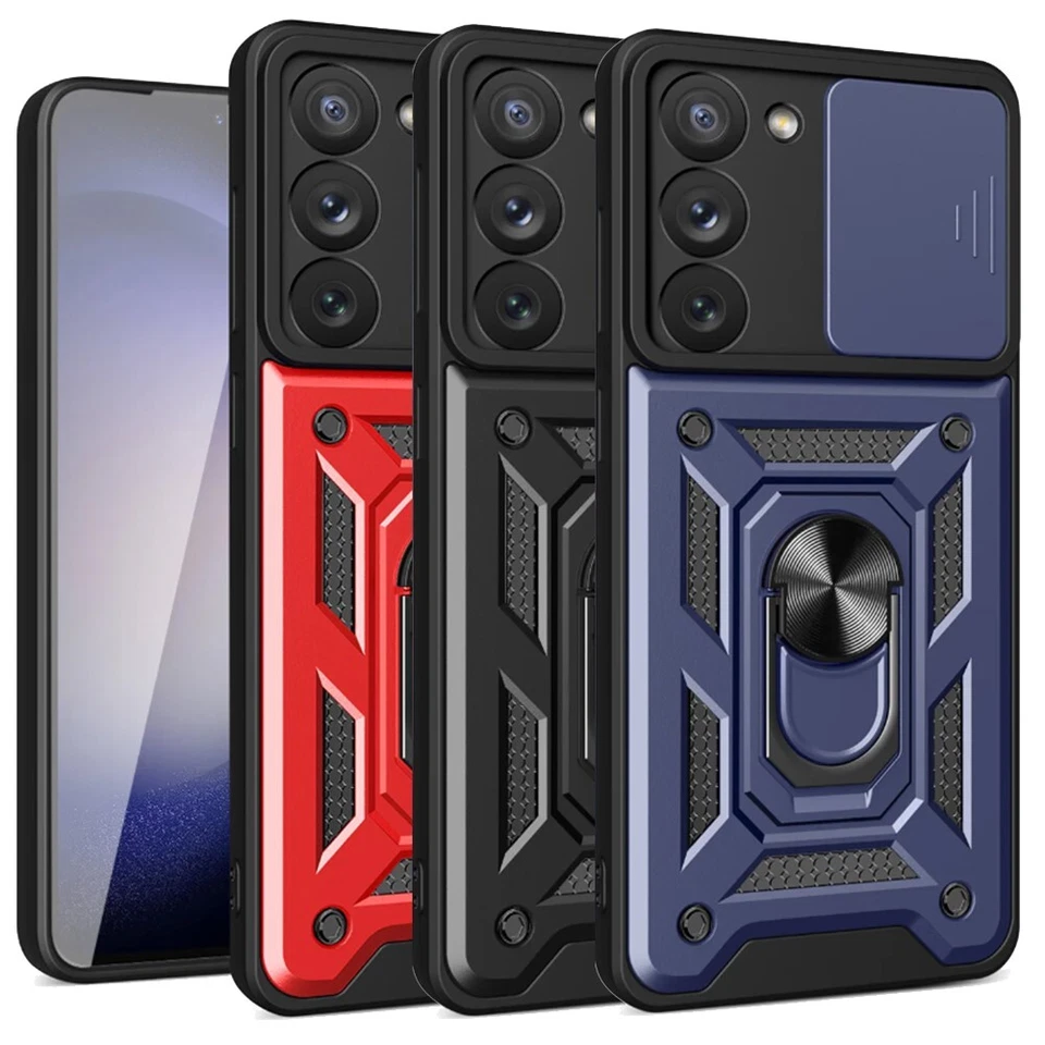 For Samsung Galaxy S23 TPU Case Kickstand Ring Holder & Slide Camera Cover - Image 1 of 1