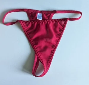 Vtg THONG Panties Unbranded Sz M Sheer Underwear NWOT 90s Polyester Vintage HOT - Picture 1 of 8