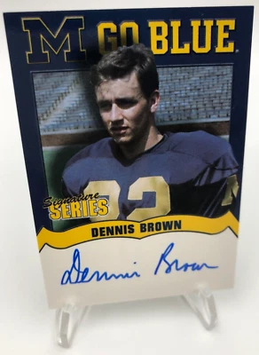 TK Legacy DENNIS BROWN AUTO M GO BLUE Autograph Card MGB47  MICHIGAN WOLVERINES - Image 1 of 4