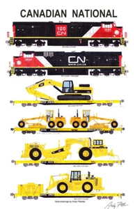 Canadian National con tractor de construcción 11"x17" Póster Andy Fletcher firmado - Imagen 1 de 1