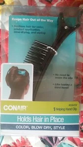 CONAIR helfende Handspange SCHWARZ hält Haare an Ort und Stelle Farbe, Föhnen, Stil Neu in Verpackung - Bild 1 von 6
