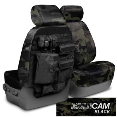 NEW MultiCam Classic Black Camouflage Seat Covers w/Molle System / 5102066-20 - Imagem 1 de 4