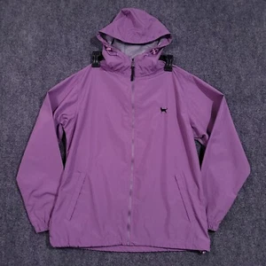 The Black Dog Hooded Jacket Small Windbreaker Weather Proof Mesh Lined Purple - Picture 1 of 8