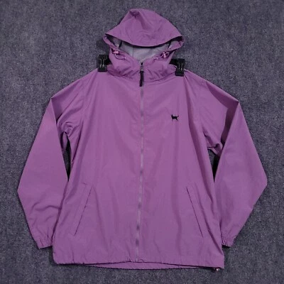 The Black Dog Hooded Jacket Small Windbreaker Weather Proof Mesh Lined Purple - Image 1 of 4