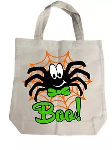 Bolsa de golosinas de Halloween Bolso de mano cubo Araña Boo Bolso de lona - Imagen 1 de 2