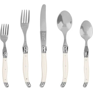 Laguiole French Home 20 Piece Flatware Set, Ivory, 18/10 Stainless Steel - Picture 1 of 9