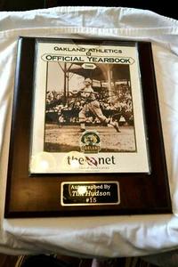 Oakland Athletics A's Yearbook 2000 Autographed Signed Tim Hudson #15 Plaque - Picture 1 of 3