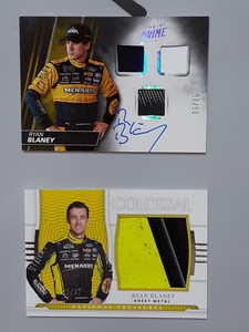 2018 prime 2022 nat treasures Ryan Blaney auto mem cards.