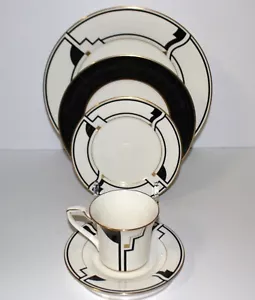 NORITAKE Portfolio 7736 Art Deco 5 Piezas Ajuste de Lugar (Varios Disponibles) - Imagen 1 de 7