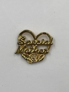 Special Mother Heart Shaped W/ Rose Gold Colored Lapel Pin - Picture 1 of 3