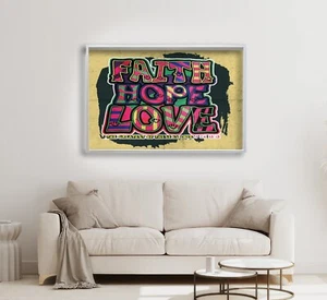 Faith Hope Love The Greatest Of These is Love 1 Cr 13:13 24x36, 11x17 Poster - Bild 1 von 4