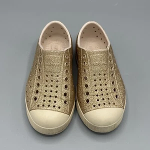 Native Gold Metal Glitter Jefferson C10 Slip On Shoes Water Shoes - Picture 1 of 9