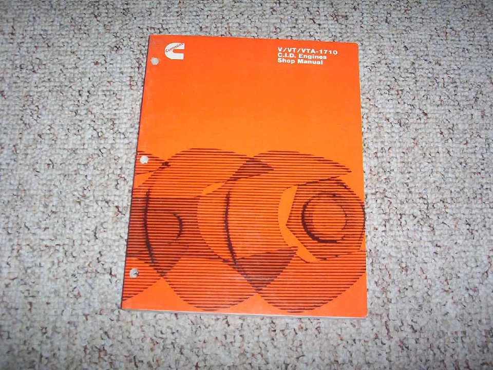 1965 Cummins V1710 VT1710 & VTA1710 CID Diesel Engines Shop Service Manual - Image 1 of 1