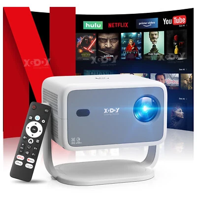 4K Projector 1080P UHD Mini Video USB HDMI Phone Android 13 Home Theater Cinema - Image 1 of 4