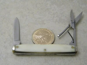 Camillus NY USA 46 White Lobster Scissors Knife - Picture 1 of 10