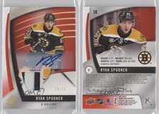 2017-18 SP Game Used Red Spectrum Premium Materials /15 Ryan Spooner #18 Auto