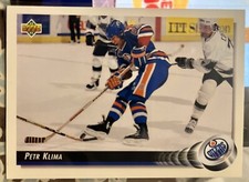 1992-93 Upper Deck Edmonton Oilers Hockey Card Petr Klima #551 Right Wing NHL 🏒