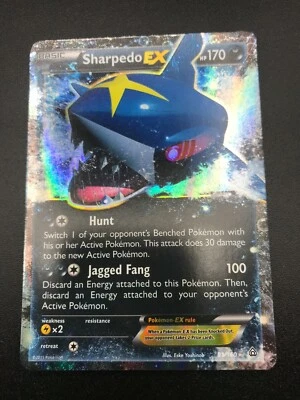 Sharpedo EX ULTRA RARE 91/160 XY Primal Clash Pokemon card TCG NM HOLO 2015 - Image 1 of 2